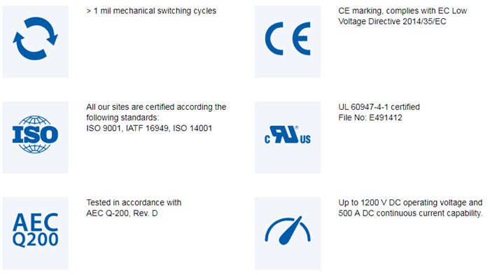EPCOS / TDK HVC High Voltage Contactors